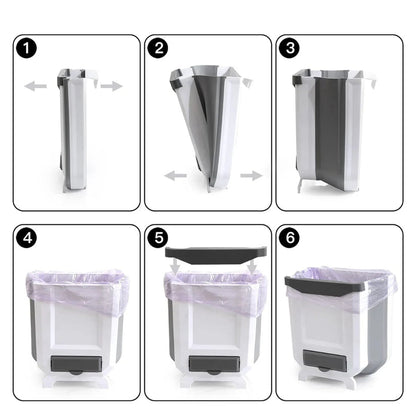 🚮Cubo de basura plegable + GRATIS FUNDAS MULTIFUNCIONALES