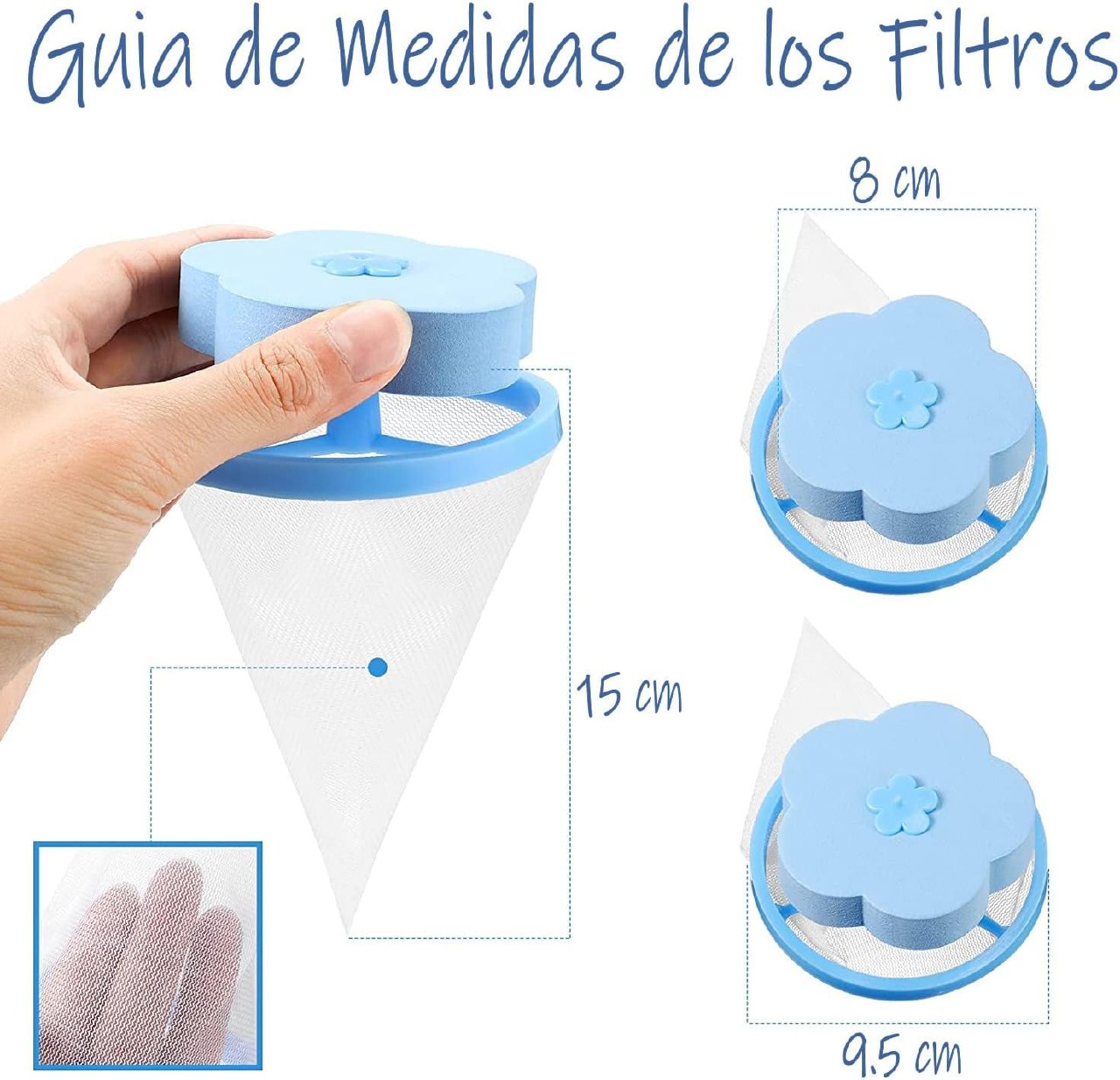 SET X4 FILTRO GIRACLEAN™ FILTRO PARA LAVADORA RECOLECTOR DE SUCIEDAD T)