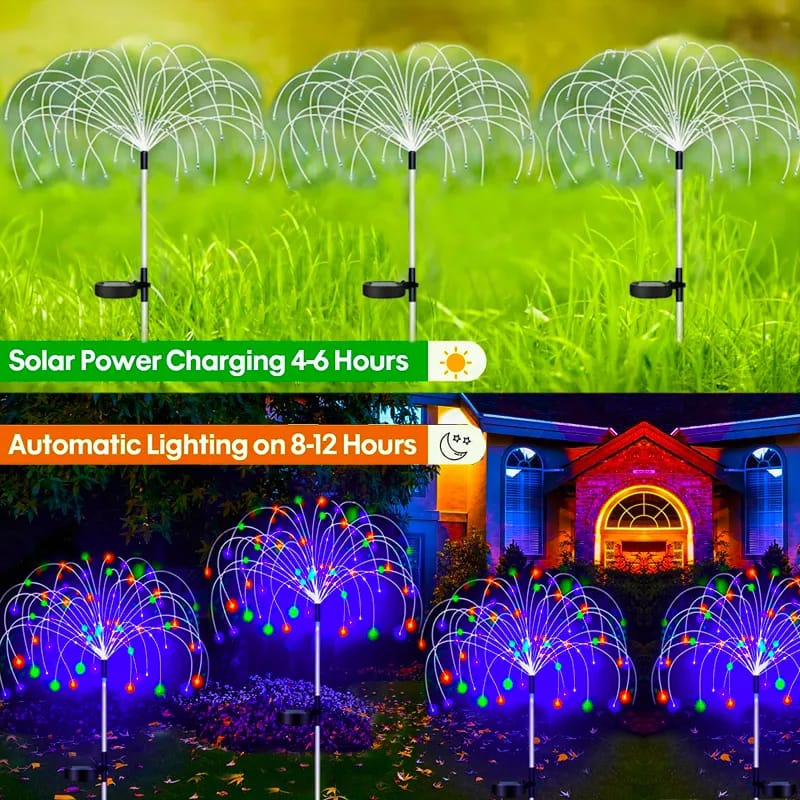 Luces solares de jardín al aire libre🟢🟡🔴