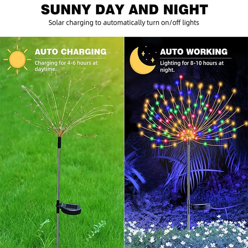 Luces solares de jardín al aire libre🟢🟡🔴