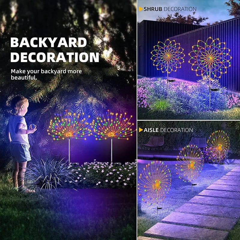 Luces solares de jardín al aire libre🟢🟡🔴