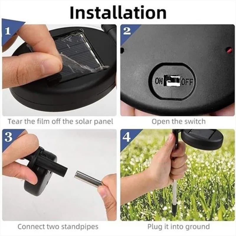 Luces solares de jardín al aire libre🟢🟡🔴