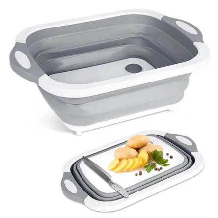 COLADOR PLEGABLE CON TABLA PARA CORTAR + GRATIS obsequio
