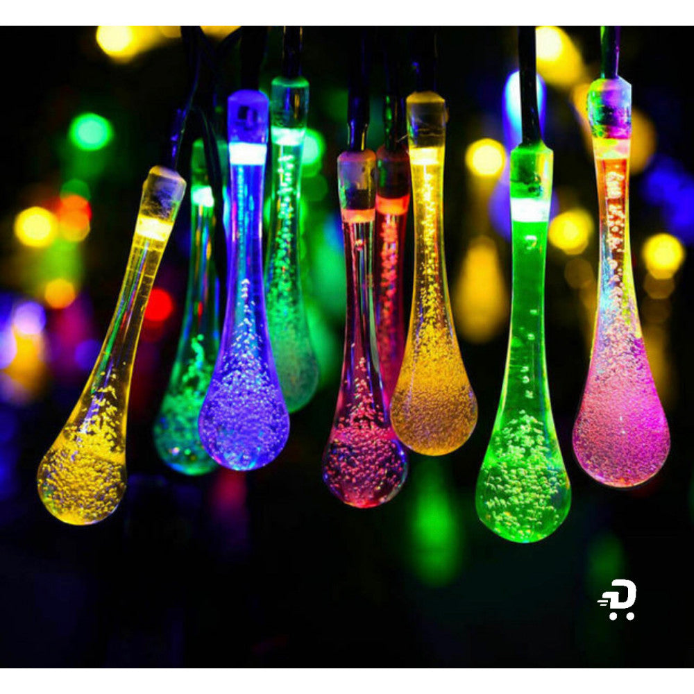 LUCES SOLARES DE GOTA MULTICOLOR