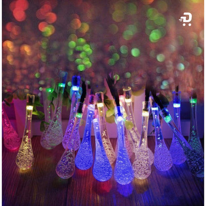 LUCES SOLARES DE GOTA MULTICOLOR